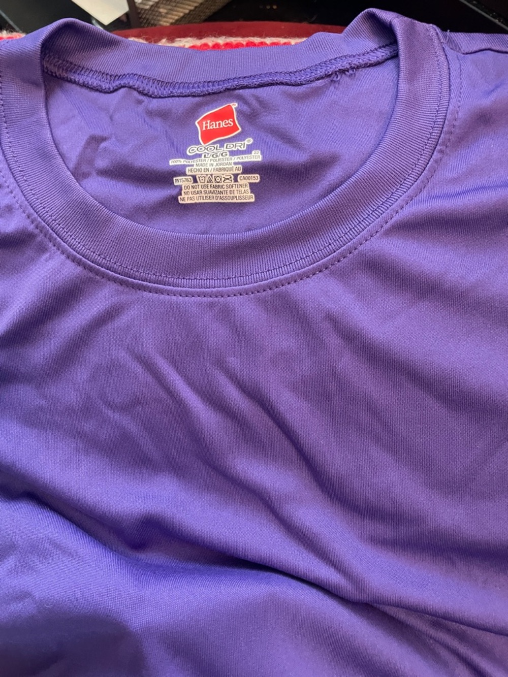 Hanes Cool DRI Purple Crew Tee